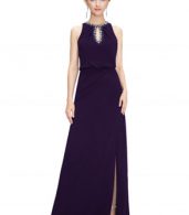 photo Elegant Rhinestone Cut-out Front Side Slit Dress by OASAP - Image 7