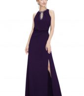 photo Elegant Rhinestone Cut-out Front Side Slit Dress by OASAP - Image 8