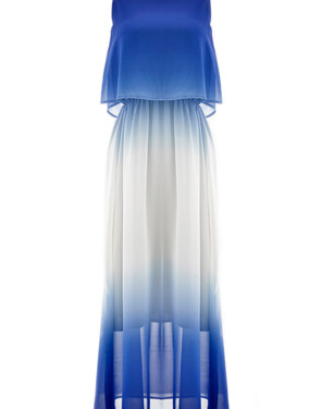 photo Elegant Sleeveless Maxi Dress with Chiffon Overlay by OASAP - Image 2