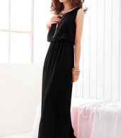 photo Elegant Sleeveless Maxi Dress with Chiffon Overlay by OASAP - Image 5