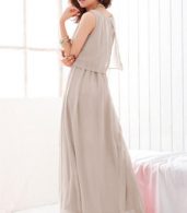photo Elegant Sleeveless Maxi Dress with Chiffon Overlay by OASAP - Image 8