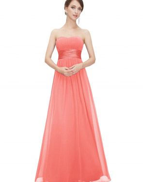 photo Elegant Strapless Maxi Prom Evening Party Dress by OASAP - Image 2