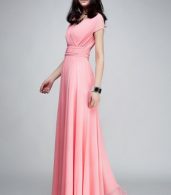 photo Elegant Surplice V-Neckline Maxi Chiffon Dress by OASAP - Image 10
