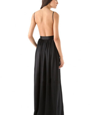photo Elegant V-Neck Backless Maxi Dress by OASAP - Image 2