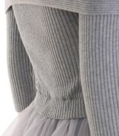 photo Elegant Wrap Off-the Shoulder Mesh Paneled Combo Dress by OASAP - Image 10