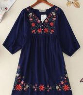 photo Embroidery Floral Loose Dress by OASAP - Image 5