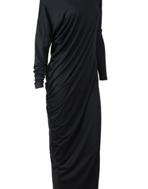 photo Fashion Back Split Maxi Dress by OASAP, color Black - Image 2