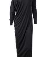 photo Fashion Back Split Maxi Dress by OASAP, color Black - Image 1