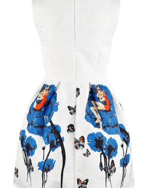 photo Fashion Butterfly Print A-line Dress by OASAP, color Multi - Image 2