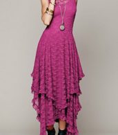 photo Fashion Crochet Lace Asymmetrical Dress by OASAP - Image 5