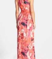 photo Fashion Floral Print Halter Maxi Evening Dress by OASAP, color Multi - Image 2