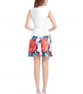 photo Fashion Floral Print Party Cocktail Skater Dress by OASAP, color Multi - Image 3