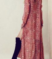 photo Fashion Floral Print Side Slit Chiffon Maxi Dress by OASAP, color Multi - Image 3