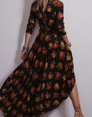 photo Fashion Floral Printing Maxi Dress by OASAP - Image 2