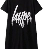photo Fashion Letter Graphic Short Sleeve T-Shirt Dress by OASAP, color Black - Image 1