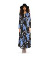 photo Fashion Long Sleeve Floral Print Boho A-Line Maxi Dress by OASAP, color Multi - Image 7