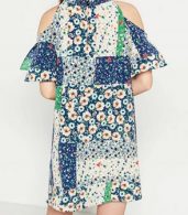 photo Fashion off Shoulder Short Sleeve Floral Print Dress by OASAP, color Multi - Image 3