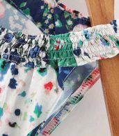 photo Fashion off Shoulder Short Sleeve Floral Print Dress by OASAP, color Multi - Image 6