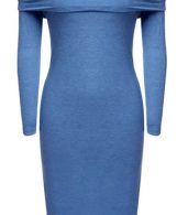 photo Fashion Off-The-Shoulder Bodycon Dress by OASAP, color Light Blue - Image 2