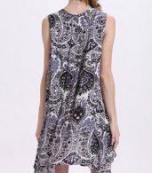 photo Fashion Print Keyhole Front Sleeveless Tunic Dress by OASAP, color Multi - Image 4