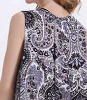 photo Fashion Print Keyhole Front Sleeveless Tunic Dress by OASAP, color Multi - Image 7
