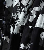 photo Fashion Sheer Floral Print Three Quarter Sleeve Maxi Dress by OASAP, color Black - Image 7