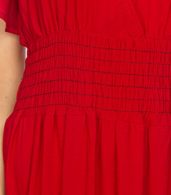 photo Fashion Short Sleeve Deep V-Neck Slit Maxi Dress by OASAP - Image 11