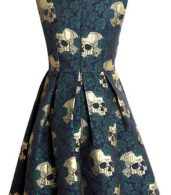 photo Fashion Skull Printing A-line Sleeveless Dress by OASAP, color Multi - Image 2