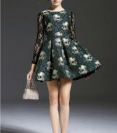 photo Fashion Skull Printing A-line Sleeveless Dress by OASAP, color Multi - Image 7