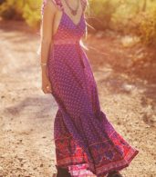 photo Fashion Sleeveless Bohemian Print Front Split Maxi Dress by OASAP, color Multi - Image 4