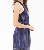 photo Fashion Sleeveless Elastic Waist Print Pullover Mini Dress by OASAP, color Multi - Image 2