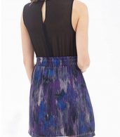 photo Fashion Sleeveless Elastic Waist Print Pullover Mini Dress by OASAP, color Multi - Image 3