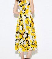 photo Fashion Sleeveless Floral Print Midi Evening Dress by OASAP, color Multi - Image 3