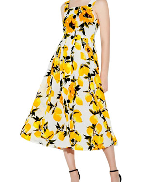 photo Fashion Sleeveless Floral Print Midi Evening Dress by OASAP, color Multi - Image 1
