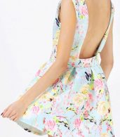 photo Fashion Sleeveless Open Back Floral Print Mini Dress by OASAP, color Multi - Image 2