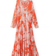 photo Fashion Spring Long Sleeve Floral Print Maxi Dress by OASAP - Image 11