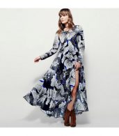 photo Fashion Spring Long Sleeve Floral Print Maxi Dress by OASAP - Image 17