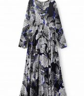 photo Fashion Spring Long Sleeve Floral Print Maxi Dress by OASAP - Image 5