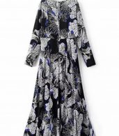photo Fashion Spring Long Sleeve Floral Print Maxi Dress by OASAP - Image 6