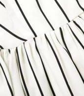 photo Fashion Striped Print Sleeveless Backless Pleated Mini Dress by OASAP, color Black White - Image 8