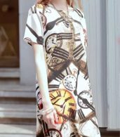 photo Fashion Summer Short Sleeve Print Shift Dress by OASAP, color Multi - Image 3