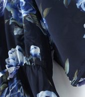 photo Fashion V-Neck Floral Print Front Slit Midi Dress by OASAP - Image 9