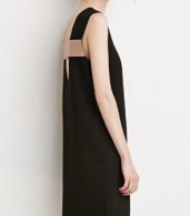 photo Fashion V-Neck Sleeveless Backless Shift Dress by OASAP, color Black - Image 2