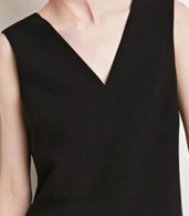 photo Fashion V-Neck Sleeveless Backless Shift Dress by OASAP, color Black - Image 4