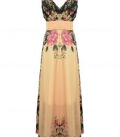 photo Fashion V-Neck Sleeveless Floral Printing Evening Dress by OASAP, color Multi - Image 3
