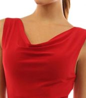 photo Fashion V-Neck Sleeveless Pullover Bodycon Pencil Dress by OASAP, color red - Image 11