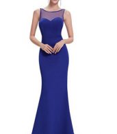 photo Fitted Sweetheart Evening Dress with Illusion Neckline by OASAP, color Royal Blue - Image 1