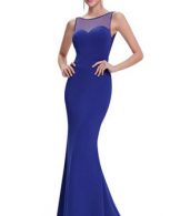 photo Fitted Sweetheart Evening Dress with Illusion Neckline by OASAP, color Royal Blue - Image 3