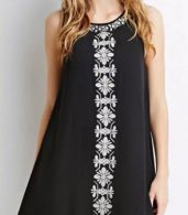 photo Floral Embroidery Print Sleeveless Loose Fit Dress by OASAP - Image 1