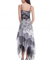 photo Floral Lace Paneled Sequin Asymmetric Slim Fit Dress by OASAP - Image 8